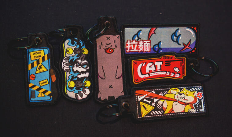 Small Embroidered Keychains